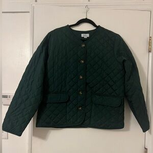 Croft & Barrow Dark Green Quilted Utility Jacket size XL new without tags (N123)